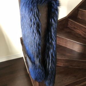 Silver fox fur stole
